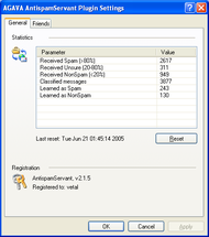 AGAVA AntispamServant plugin for The Bat! screenshot